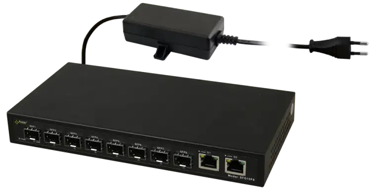Switch optyczny PULSAR SFG10F8 (8xSFP, 2xRJ45)