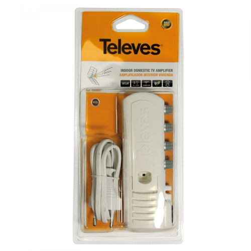 Wzmacniacz domowy ze złączami typu "F" - 3 wyjścia (2+TV): VHF/UHF – Auto LTE
