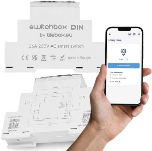 BLEBOX - switchbox DIN  DO MONTAŻU NA SZYNIE DIN