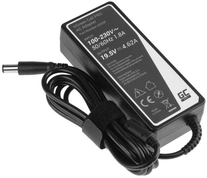 ZASILACZ ŁADOWARKA DO LAPTOPA DELL Green Cell PRO AD09P 19,5V 4,62A 90W 7,4mm/5,0mm