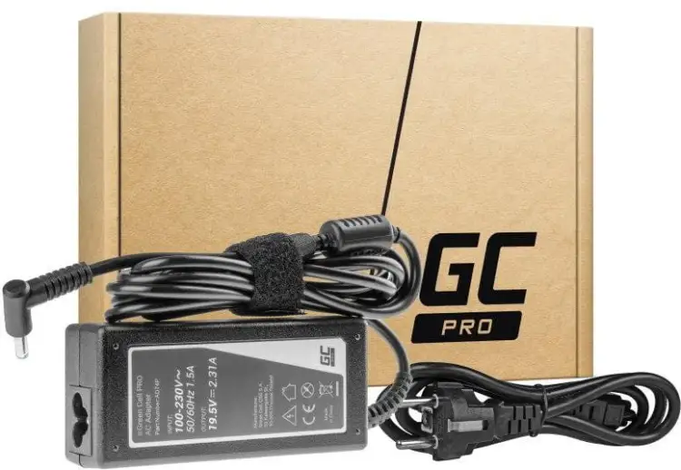 ZASILACZ ŁADOWARKA DO LAPTOPA HP Green Cell PRO AD74P 19,5V 2,31A 45W 4,5mm/3,0mm