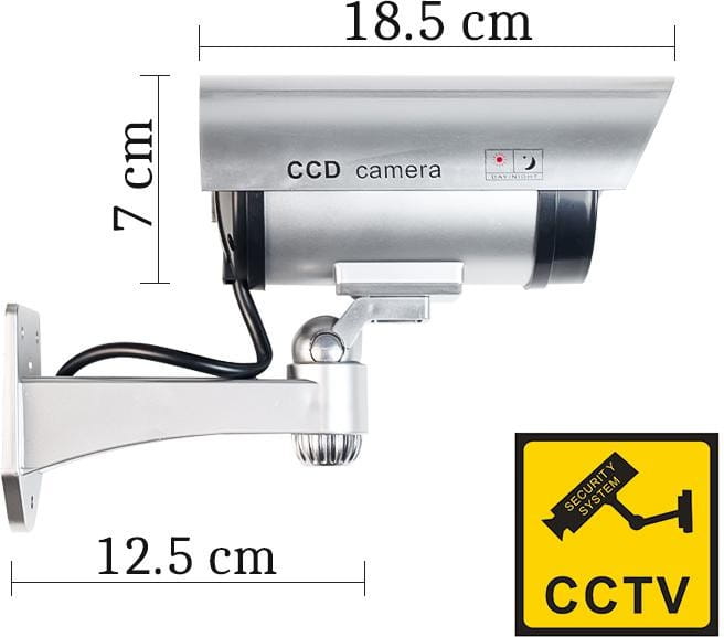 Atrapa kamery tubowej srebna AT-1B-S