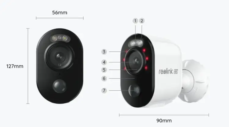 Kamera IP Reolink Argus B350 akumulatorowa 8MPx Wi-Fi