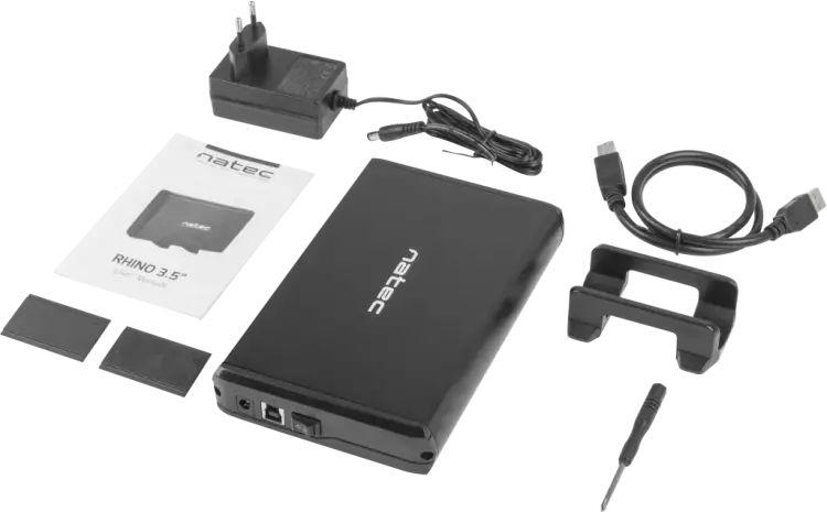 Zewnętrzna obudowa dysku Natec Rhino SATA 3.5cala USB 3.0 Aluminium