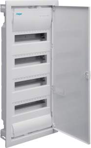 Rozdzielnica podtynkowa z drzwiami metalowymi, 4 rzędy, 48 modułów, IP30, HAGER Volta VU48NE