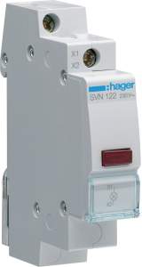 Lampka sygnalizacyjna, 230V AC, Czerwony LED HAGER SVN122
