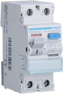 Wyłącznik różnicowoprądowy 1P+N 40A 30mA 6kA AC HAGER CDC240J