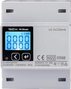 Trójfazowy dwukierunkowy licznik energii LE-3x230mb Tech sterowniki