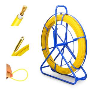 Extralink Pilot 8mm 50m Pilot do przeciągania kabli włókno szklane FRP, śr. 8mm, dł. 50m, żółty