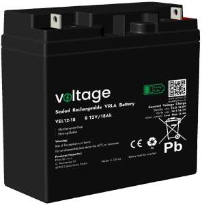 Akumulator AGM Voltage Long Life 12V 18Ah VEL12-18 (Żywotność 15 lat)