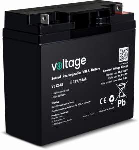 Akumulator AGM Voltage 12V 18Ah VE12-18 (Żywotność 6-9 lat)
