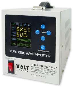 Przetwornica VOLT POLSKA SINUSPRO 850E PLUS 2/230V (500/850W) [AGM, GEL, LiFePO4]