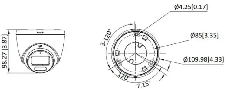 Kamera 4w1 Hikvision DS-2CE72DF3T-LSE(2.8mm)(O-STD)
