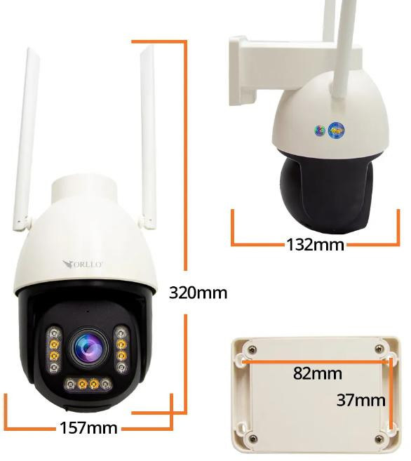 Kamera IP Orllo zewnętrzna obrotowa zoom x10 4MPx ORLLO Z9 ULTRA