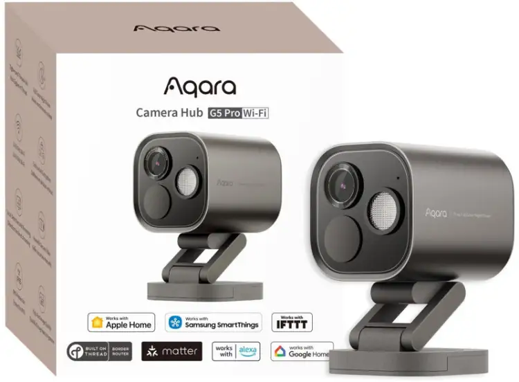 Aqara Camera Hub G5 Pro Wi-Fi Szara | Kamera IP | 1520p, Zigbee, CH-C07D