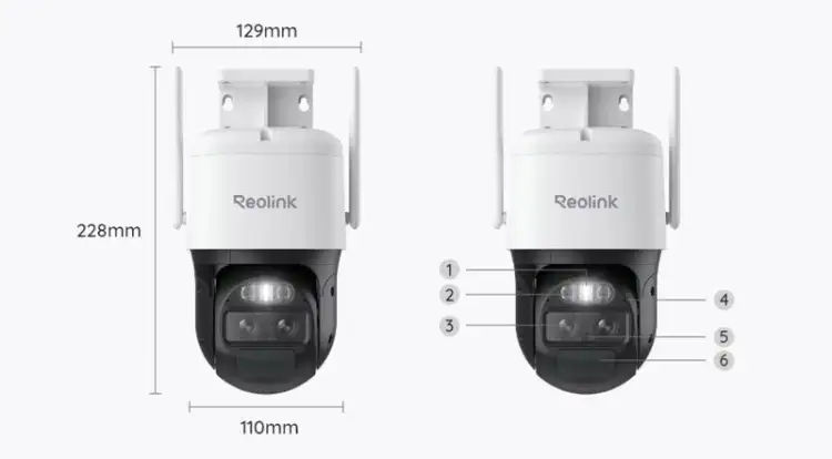Kamera IP Reolink Trackmix B770 akumulatorowa (4MP+4MP) 8MP Wi-Fi
