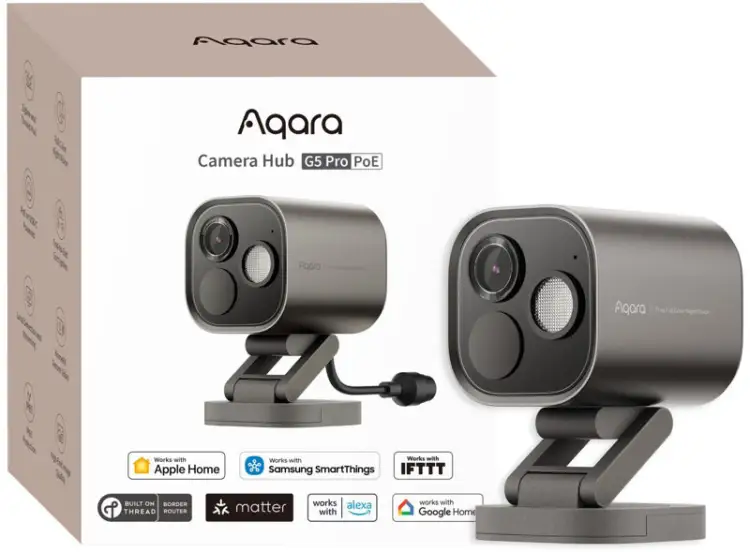 Aqara Camera Hub G5 Pro PoE Szara | Kamera IP | 1520p, Zigbee, CH-C03D