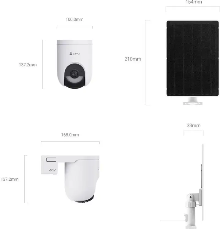 Kamera IP Ezviz HB8 Lite 4G Kit Wi-Fi 4MP z Panelem Solarnym 5W