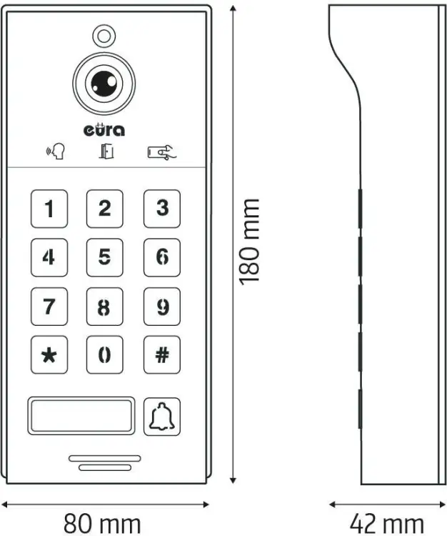 Wideodomofon EURA VDP-30C5 Tuya