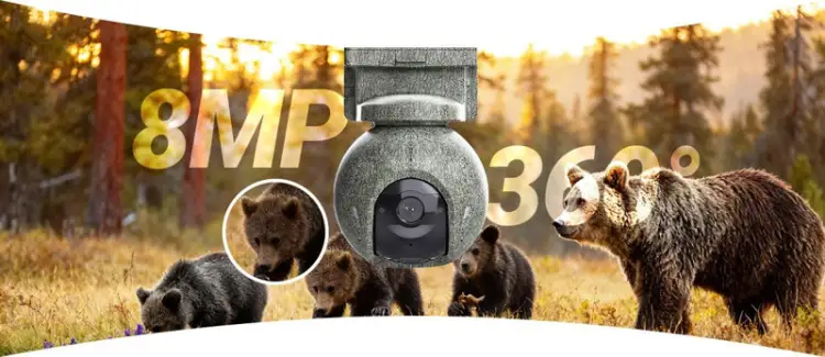 Kamera IP Ezviz EB8 PRO 4G Ranger Kit 8MP z panelem słonecznym 8W 4G Wi-Fi moro