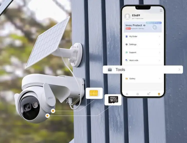 Kamera IP Imou AOV PT Kit z panelem solarnym kartą pamięci 32GB i kartą SIM