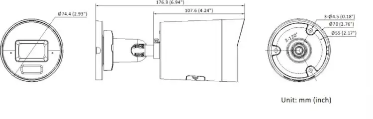 Kamera IP Hikvision DS-2CD2067G3-LI2UY/SL 2.8mm BLACK PL Opakowanie zbiorcze 4szt.