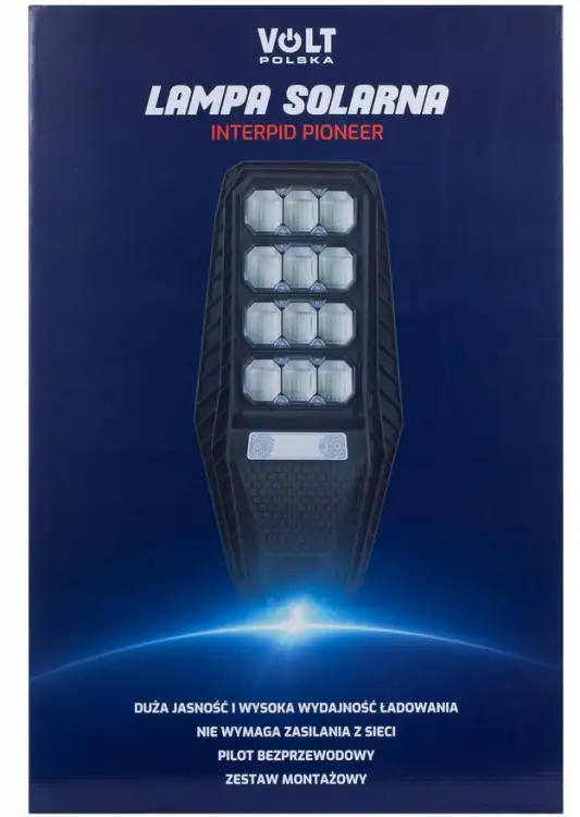 Lampa solarna VOLT POLSKA PIONEER 240 + panel 18W + 18.000mAh + pilot