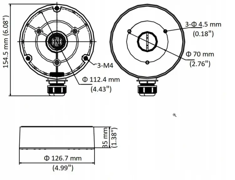 Adapter Hikvision DS-1280ZJ-DM8-Y(O-STD)