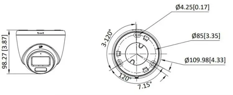 Kamera 4w1 Hikvision DS-2CE72DF3T-LFS(2.8mm)(O-STD)