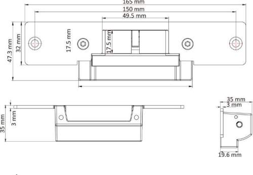 ZACZEP ELEKTROMAGNETYCZNY HIKVISION DS-K4G100(O-STD)