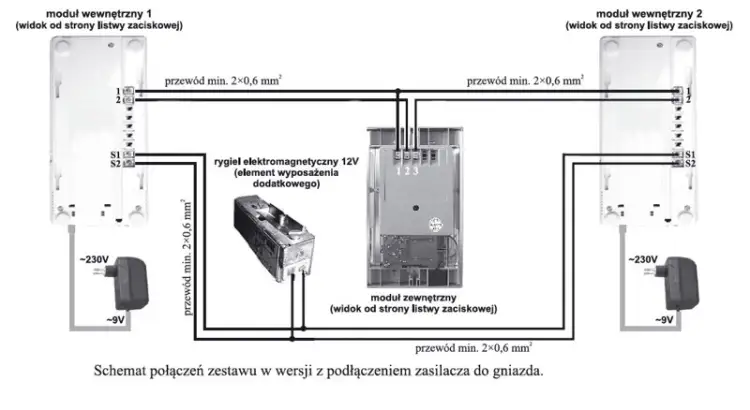 DOMOFON EURA ADP-47A3 (RL-3208AA) 2-RODZ.; 8598