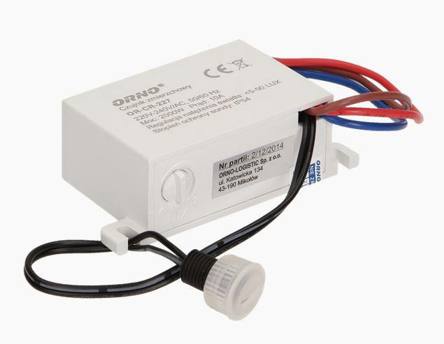 Czujnik ORNO OR-CR-227 zmierzchowy MINI z zewnętrzną sondą, IP54