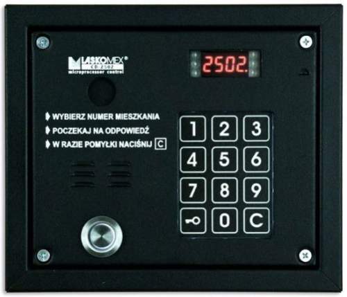 Laskomex CP-2503TP czarna Panel audio z czytnikiem kluczy "Dallas"