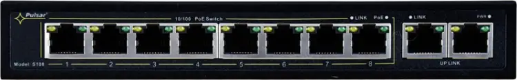 SWITCH POE PULSAR S108 8+2 UPLINK POE+ 120W