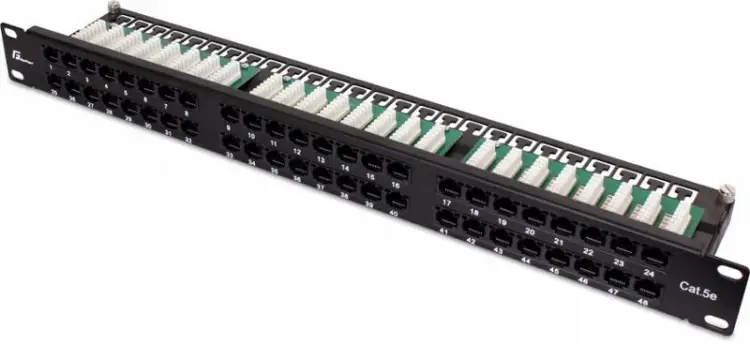 PATCH PANEL UTP CAT.5E 48 PORTÓW PGF-5EUTP48-B9 GETFORT