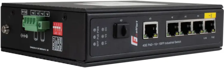 SWITCH POE GETFORT PRZEMYSŁOWY POE 4GE+1GE+1SFP (-40/80)