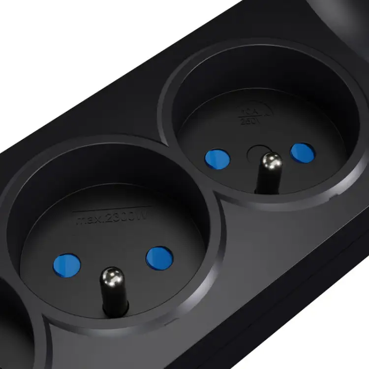 Listwa zasilająca antyprzepięciowa Getfort 5P 5m Czarna USB