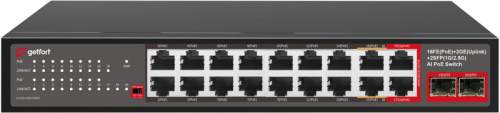 SWITCH POE GETFORT 16FE+2GE+2SFP 240W