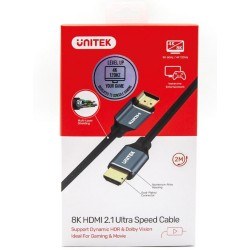 Unitek przewód HDMI 2.1 8K, UHD, 2M - C138W - Kabel HDMI Unitek C138W 2.1 8K UHD 2m
