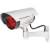 Atrapa kamery tubowej srebrna 30LED AT-2B-S