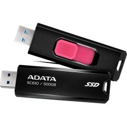 Dysk zewnętrzny SSD Adata SC610 500GB USB-C czarny - Dysk zewnętrzny SSD Adata SC610 500GB USB3.2A czarny