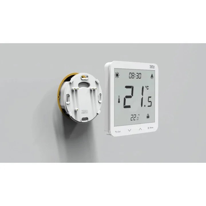 Przewodowy dwustanowy regulator pokojowy podtynkowy czarny ST-297z v3 Tech sterowniki