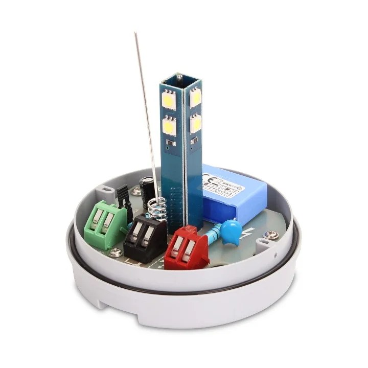 Lampa LED Proxima z wbudowaną anteną 868 MHz 24/230V - pomarańczowa - Lampa LED Proxima KOGUT z wbudowaną anteną 868 MHz (12-24V AC/DC lub 230V AC) żółta