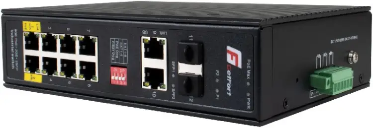 SWITCH POE GETFORT PRZEMYSŁOWY POE 8GE+2GE+2SFP (-40/80)