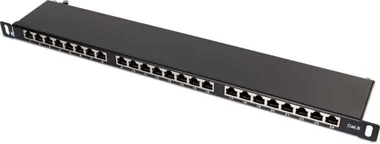 56448PATCH PANEL FTP CAT.6 24 PORTY 0.5U PGF-6FTP24-B8 GETFORT-2