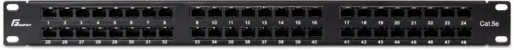 56449PATCH PANEL UTP CAT.5E 48 PORTÓW PGF-5EUTP48-B9 GETFORT-1