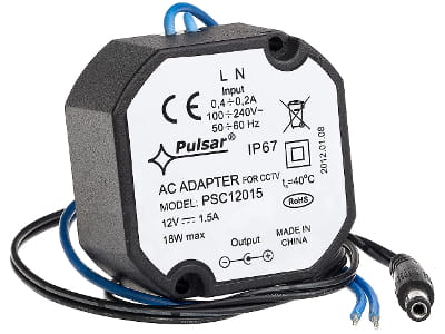 59458ZASILACZ DOPUSZKOWY PULSAR PSC12015 12V/1,5A-1