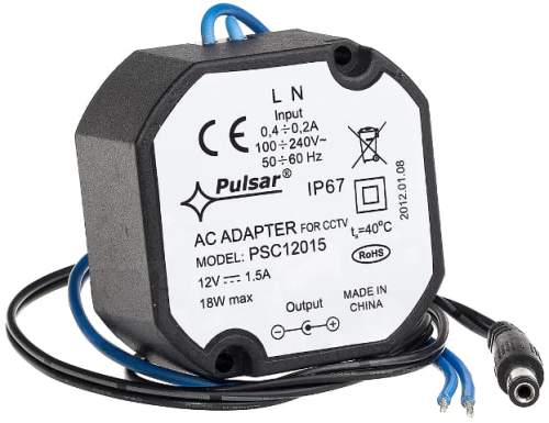 59458ZASILACZ DOPUSZKOWY PULSAR PSC12015 12V/1,5A-2