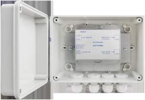 EXTENDER POE (ZEW. 48V) PULSAR EXT-POE4H W OBUDOWIE HERMETYCZNEJ DO 2 KAMER IP