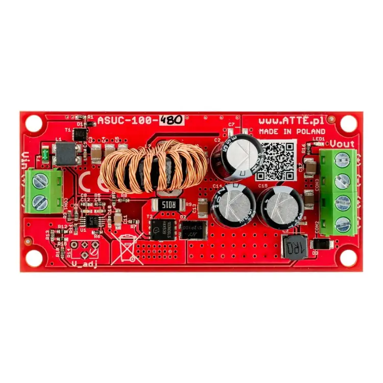 PRZETWORNICA ATTE ASUC-100-480-OF MODUŁ DC/DC Vin 10...30VDC, Vout 48VDC, Pout 100W